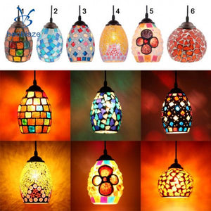 Mosaic style ceiling hanging lampshade